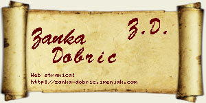 Žanka Dobrić vizit kartica